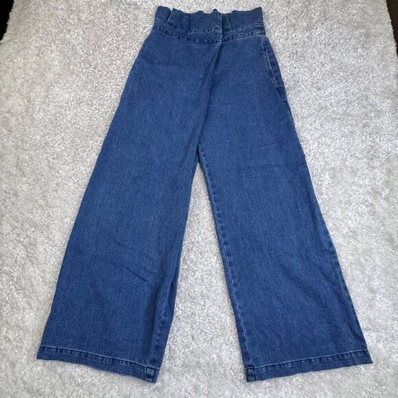 Mara Hoffman Nikko Wrap Wide Leg Crop Jean - Picture 3 of 12